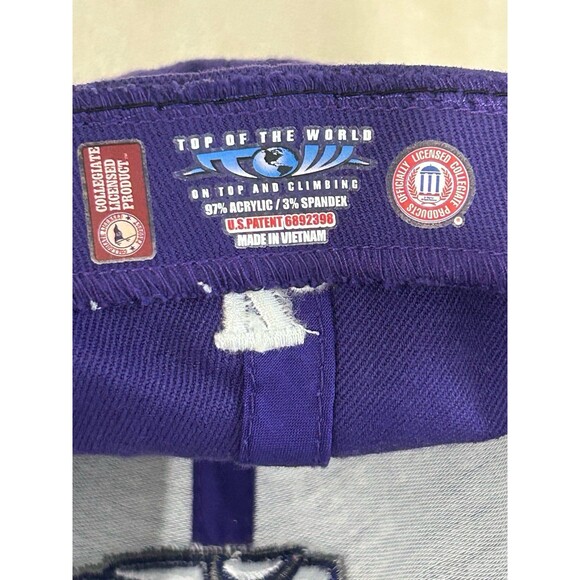 Top of the World Cap Hat Unisex One Fit Blue Kansas State Wildcats Licensed Cap - Picture 9 of 10